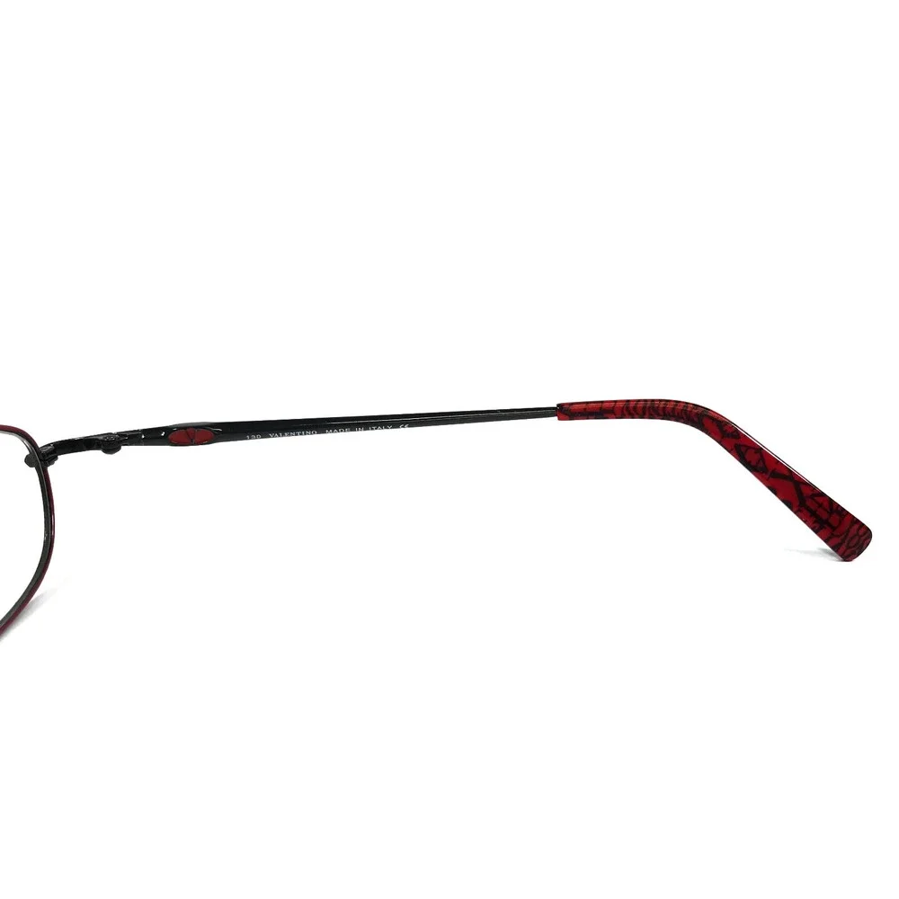 Vintage Valentino Petite Eyeglasses Frames 5496 0Q48 Black Red Oval 49-15-130